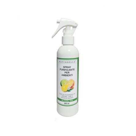 Spray Purificante Ambienti Piccolo Naturbella con Oli Essenziali Alcool 75% 250 ml.