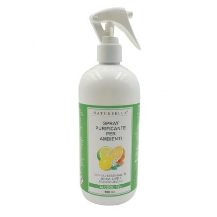 Spray Purificante Ambienti Naturbella con Oli Essenziali Alcool 75% 500 ml.